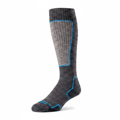 BAS DE SKI MÉRINOS SKI CHARCOAL ET BLEU - MÉDIUM - VÊTEMENTS - BAS