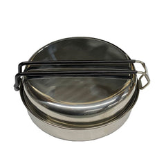 BATTERIE DE CUISINE EN STAINLESS ROTHCO - PLEIN AIR CAMPING ET SURVIE - MATÉRIEL DE CUISINE