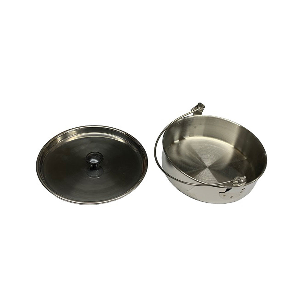 BATTERIE DE CUISINE EN STAINLESS ROTHCO - PLEIN AIR CAMPING ET SURVIE - MATÉRIEL DE CUISINE