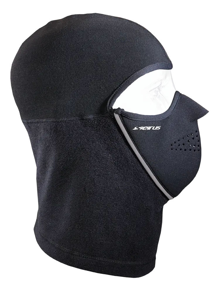Cagoule Seirus MagneMask Combo TNT noire avec masque facial en place