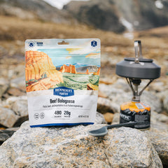 BOLOGNAISE DE BOEUF - 1 PORTION - BACKPACKERS PANTRY - PLEIN AIR CAMPING ET SURVIE - NOURRITURE