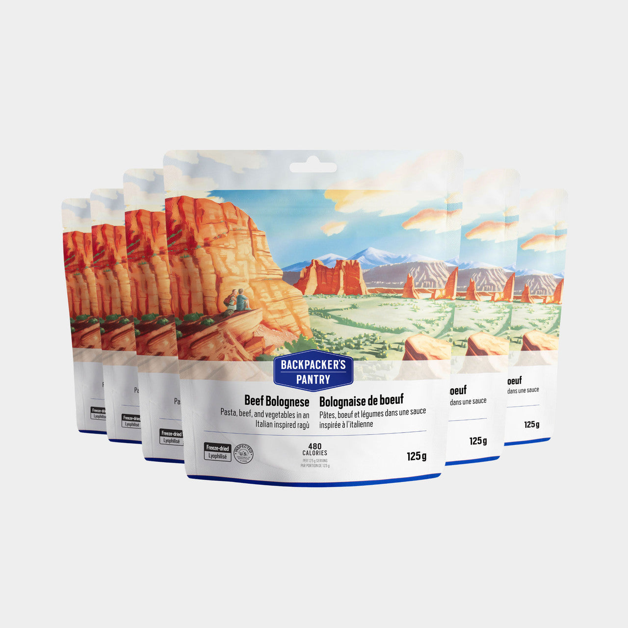 BOLOGNAISE DE BOEUF - 1 PORTION - BACKPACKERS PANTRY - PLEIN AIR CAMPING ET SURVIE - NOURRITURE