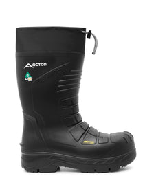 Botte Acton Icelander 2.0 noire, profil extérieur et collet ajustable