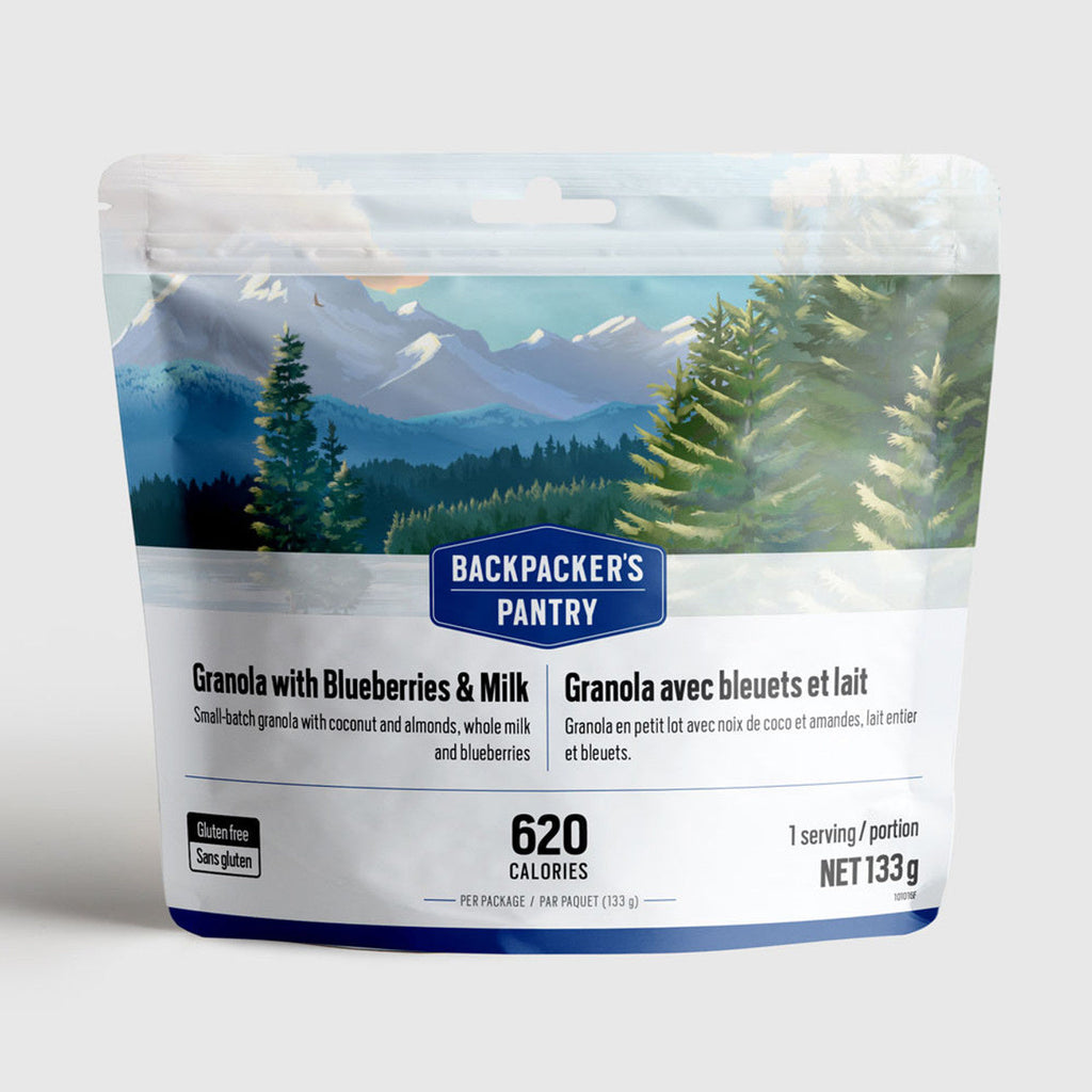 GRANOLA AVEC BLEUETS ET LAIT - 1 PORTION - BACKPACKERS PANTRY