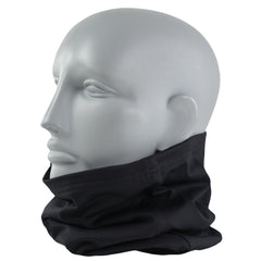 Cache-cou Dynamax Neck-Up noir porté autour du cou avec le visage dégagé