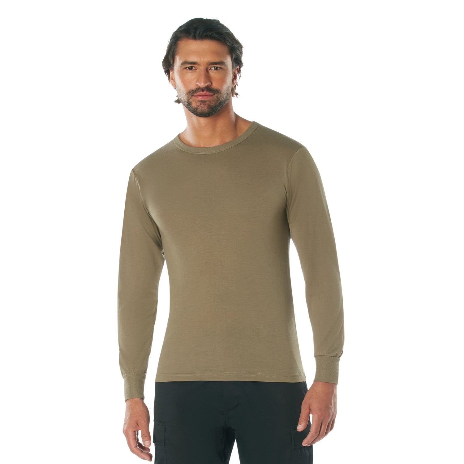 CHANDAIL À MANCHES LONGUES ANTI-HUMIDITÉ ROTHCO - COYOTE / SMALL - VÊTEMENTS - MANCHES LONGUES