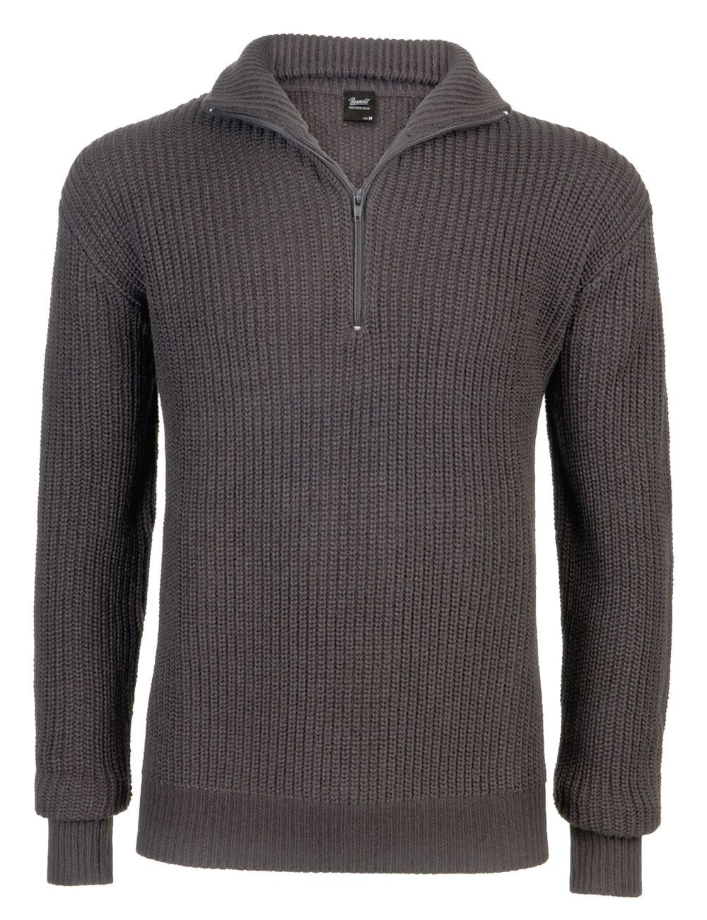 CHANDAIL DE LA MARINE COLLET À FERMETURE ÉCLAIR BRANDIT - ANTHRACITE / SMALL - VÊTEMENTS - MANCHES LONGUES
