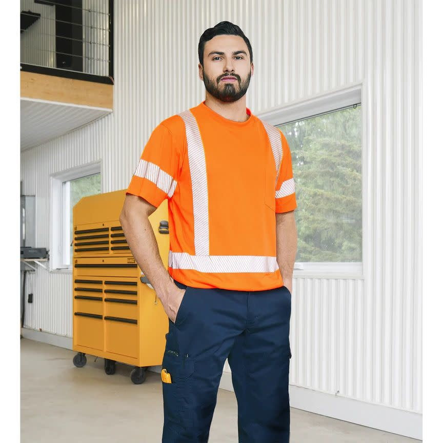 CHANDAIL HAUTE VISIBILITÉ MANCHES COURTES MODÈLE STX2SS - VÊTEMENTS - CHANDAILS DE TRAVAIL