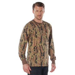 CHANDAILS CAMO DE COULEURS À MANCHES LONGUES - SMOKEY BRANCH / 3X-LARGE - VÊTEMENTS - MANCHES LONGUES