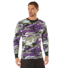 CHANDAILS CAMO DE COULEURS À MANCHES LONGUES - CAMO VIOLET / SMALL - VÊTEMENTS - MANCHES LONGUES