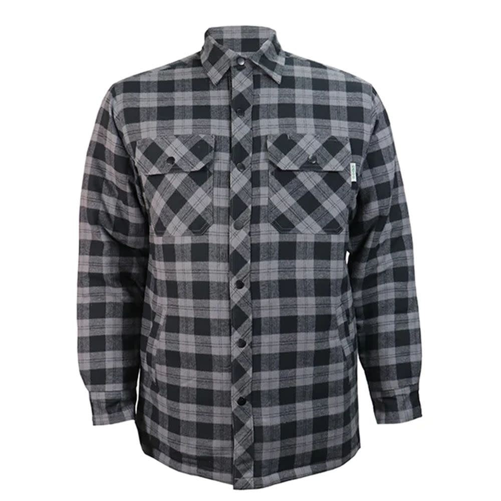 CHEMISE DE FLANELLE DOUBLÉE 626D - GRIS-NOIR / SMALL - VÊTEMENTS - CHEMISES DE TRAVAIL