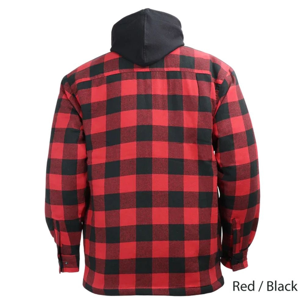CHEMISE DE FLANELLE DOUBLÉE AVEC CAPUCHON 626DCF