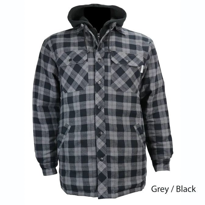 CHEMISE DE FLANELLE DOUBLÉE AVEC CAPUCHON 626DCF