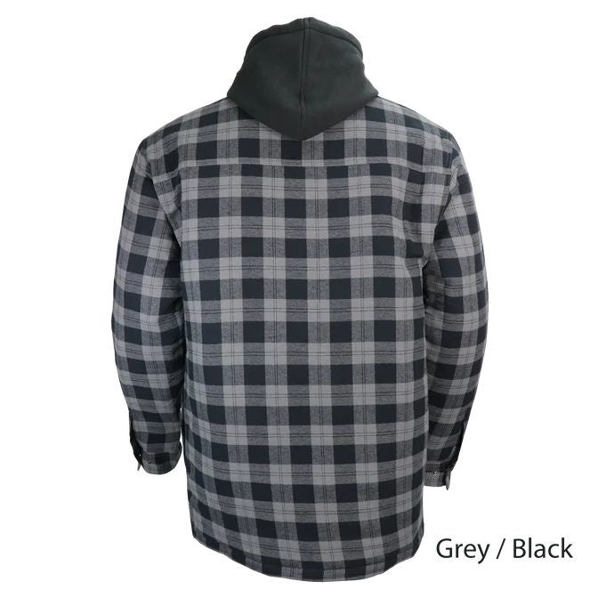 CHEMISE DE FLANELLE DOUBLÉE AVEC CAPUCHON 626DCF