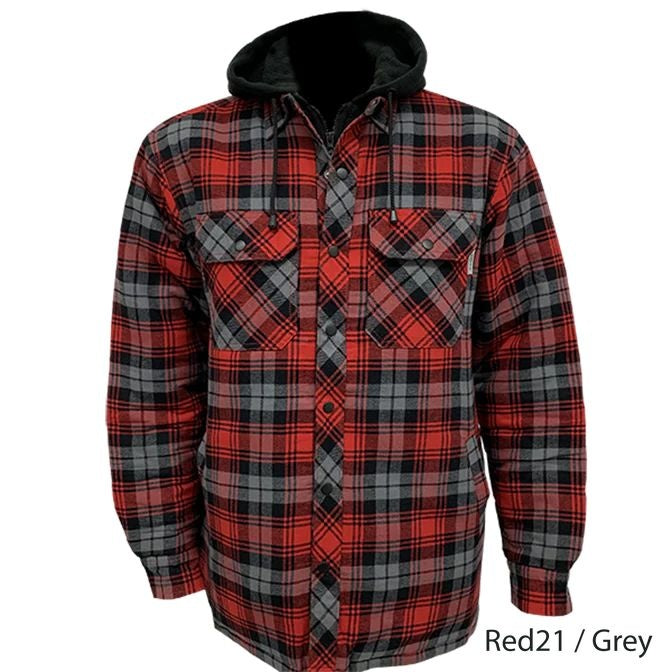 CHEMISE DE FLANELLE DOUBLÉE AVEC CAPUCHON 626DCF