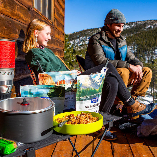 CHILI ET HARICOTS DE PIONNIERS - 1 PORTION - BACKPACKERS PANTRY - PLEIN AIR CAMPING ET SURVIE - NOURRITURE