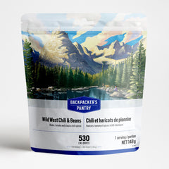 CHILI ET HARICOTS DE PIONNIERS - 1 PORTION - BACKPACKERS PANTRY - PLEIN AIR CAMPING ET SURVIE - NOURRITURE