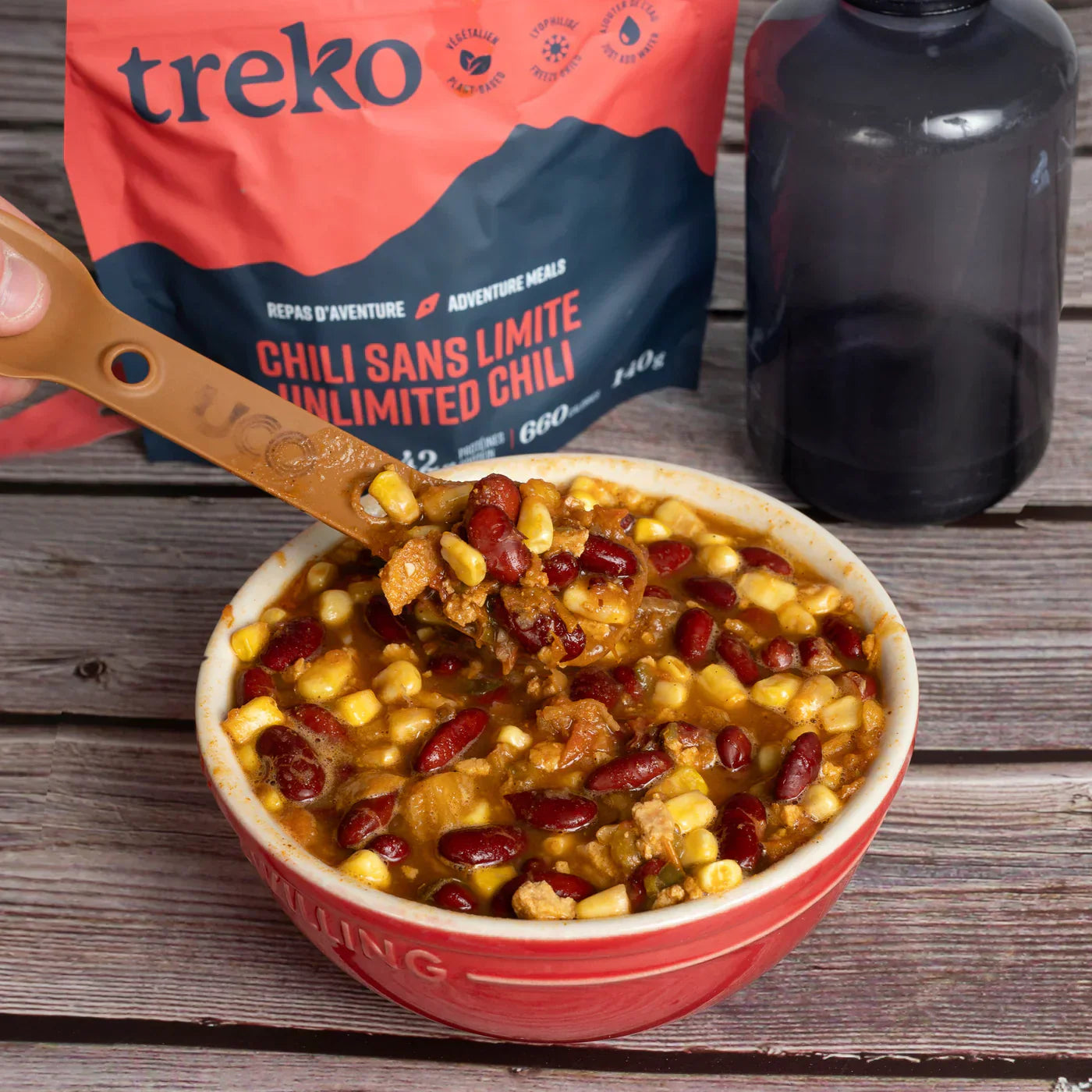 CHILI SANS LIMITE TREKO - 2 PORTIONS PAR SACHET - PLEIN AIR CAMPING ET SURVIE - NOURRITURE