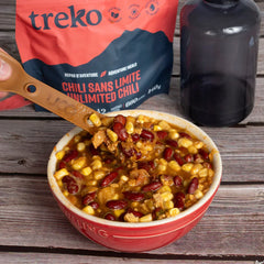 CHILI SANS LIMITE TREKO - 2 PORTIONS PAR SACHET - PLEIN AIR CAMPING ET SURVIE - NOURRITURE
