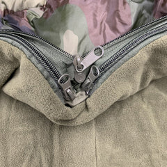 COMBO SAC DE COUCHAGE CAMO ET COUVERTURE DE POLAR KAKI - PLEIN AIR CAMPING ET SURVIE - SACS DE COUCHAGE