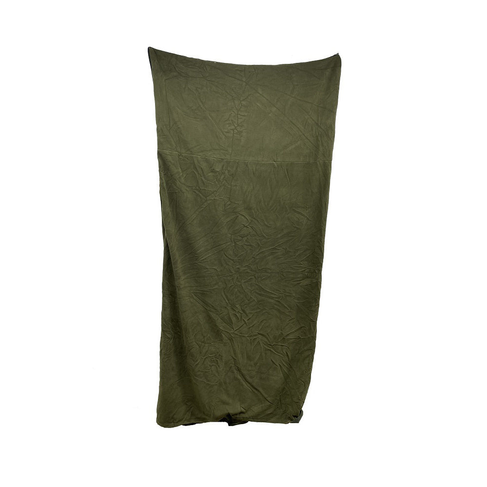 COMBO SAC DE COUCHAGE CAMO ET COUVERTURE DE POLAR KAKI - PLEIN AIR CAMPING ET SURVIE - SACS DE COUCHAGE