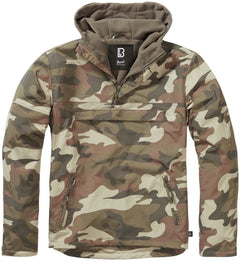 COUPE-VENT AVEC DOUBLURE EN POLAR ET COLLET À FERMETURE ÉCLAIR BRANDIT - CAMO VERT LÉGER / SMALL - VÊTEMENTS - MANTEAUX