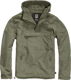 COUPE-VENT AVEC DOUBLURE EN POLAR ET COLLET À FERMETURE ÉCLAIR BRANDIT - VERT OLIVE / SMALL - VÊTEMENTS - MANTEAUX