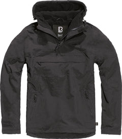 COUPE-VENT AVEC DOUBLURE EN POLAR ET COLLET À FERMETURE ÉCLAIR BRANDIT - NOIR / SMALL - VÊTEMENTS - MANTEAUX ET VESTES