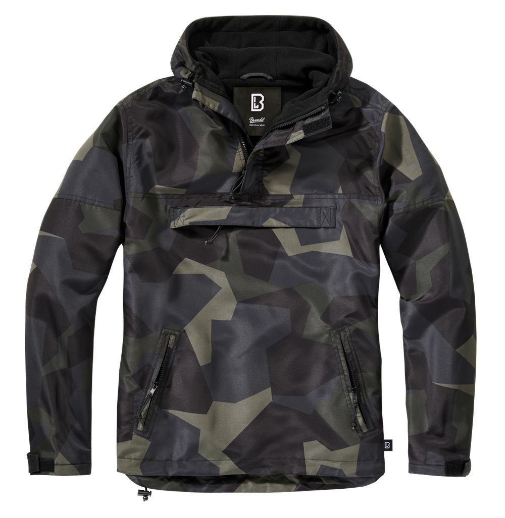 COUPE-VENT AVEC DOUBLURE EN POLAR ET COLLET À FERMETURE ÉCLAIR BRANDIT - CAMO FONCÉ M90 / SMALL - VÊTEMENTS - MANTEAUX