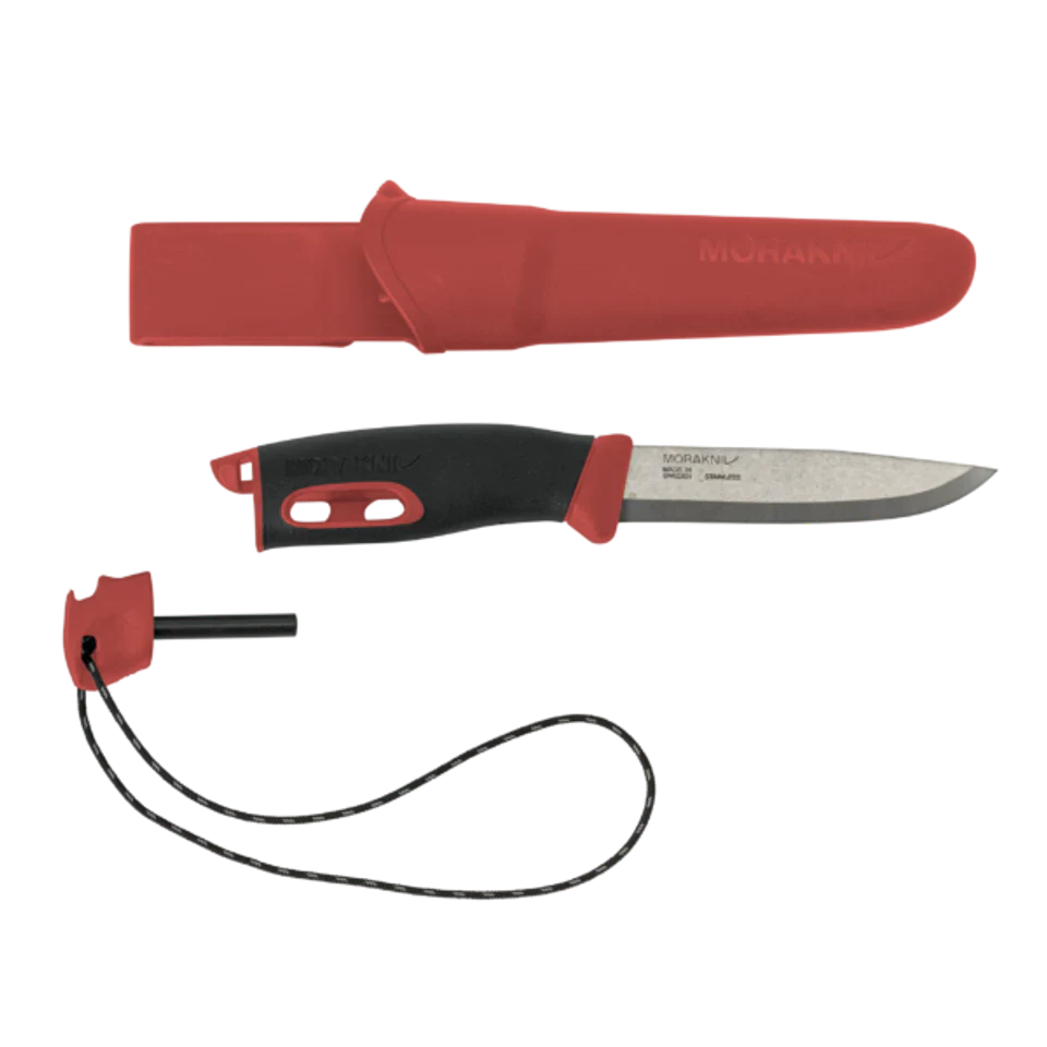 COUTEAU UTILITAIRE MORAKNIV COMPANION VERT AVEC ALLUME-FEU - COUTEAUX ET OUTILS - COUTEAUX À LAME FIXE