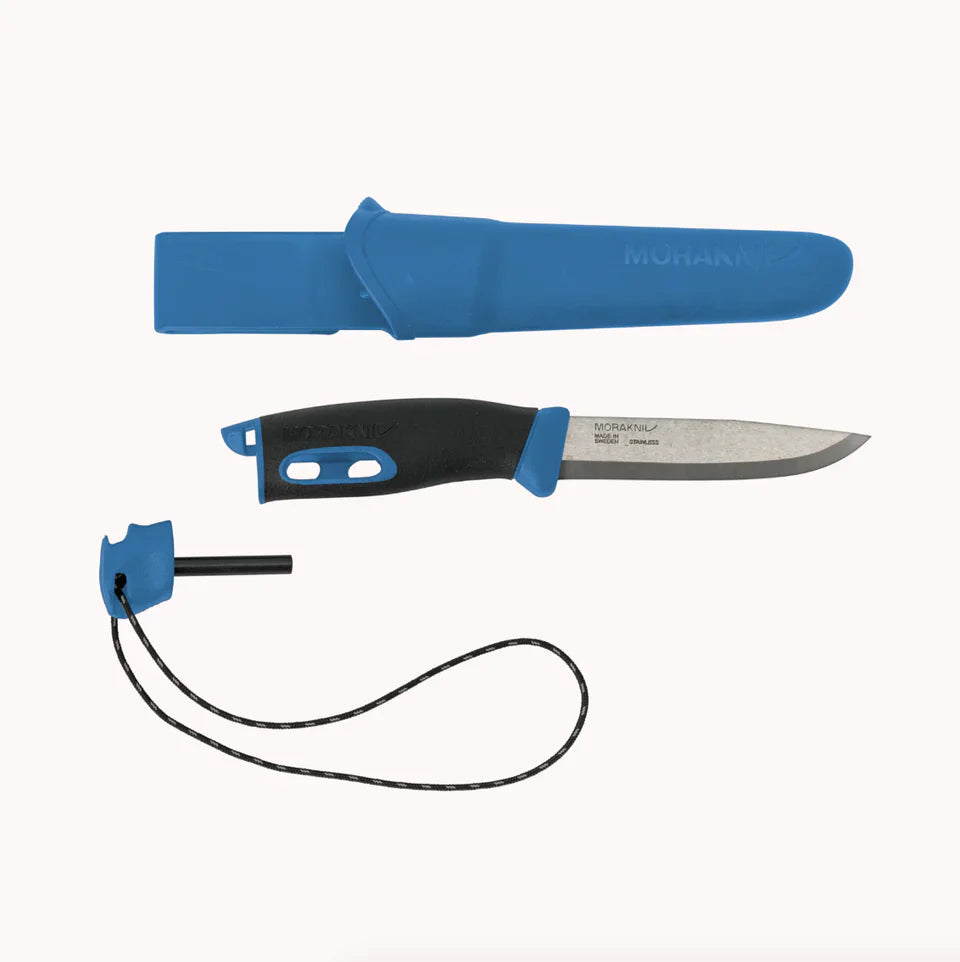 COUTEAU UTILITAIRE MORAKNIV COMPANION VERT AVEC ALLUME-FEU - COUTEAUX ET OUTILS - COUTEAUX À LAME FIXE