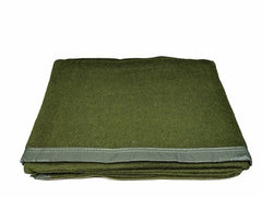 COUVERTURE DE LAINE VERTE NEUVE - PLEIN AIR CAMPING ET SURVIE - COUVERTURES