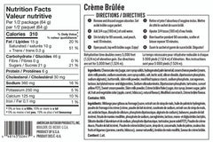 CRÈME BRÛLÉE - 2 PORTIONS - BACKPACKERS PANTRY - PLEIN AIR CAMPING ET SURVIE - NOURRITURE