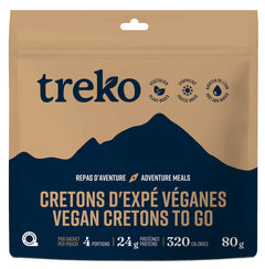 CRETONS D’EXPÉ VÉGANES TREKO - 4 PORTIONS PAR SACHET - PLEIN AIR CAMPING ET SURVIE - NOURRITURE