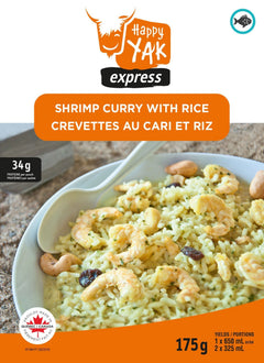 CREVETTES AU CARI ET RIZ HAPPY YAK - PLEIN AIR CAMPING ET SURVIE - NOURRITURE