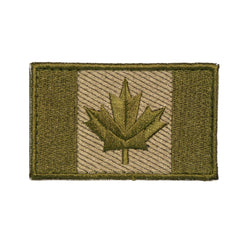 ÉCUSSON DRAPEAU CANADIEN 3.25’’ PAR 2’’ - KAKI - ÉQUIPEMENT TACTIQUE - ÉCUSSONS ET INSIGNES