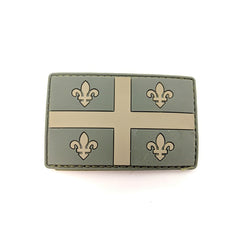 ÉCUSSON EN CAOUTCHOUC DRAPEAU QUÉBÉCOIS - ÉQUIPEMENT TACTIQUE - ÉCUSSONS ET INSIGNES