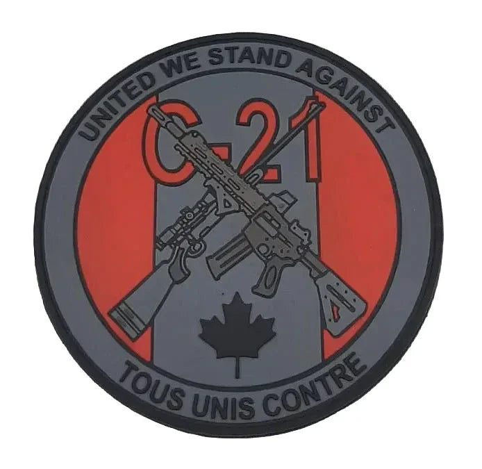 ÉCUSSON TOUS UNIS CONTRE C-21 - ÉQUIPEMENT TACTIQUE - ÉCUSSONS ET INSIGNES