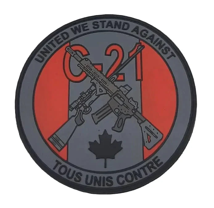 ÉCUSSON TOUS UNIS CONTRE C-21 - ÉQUIPEMENT TACTIQUE - ÉCUSSONS ET INSIGNES