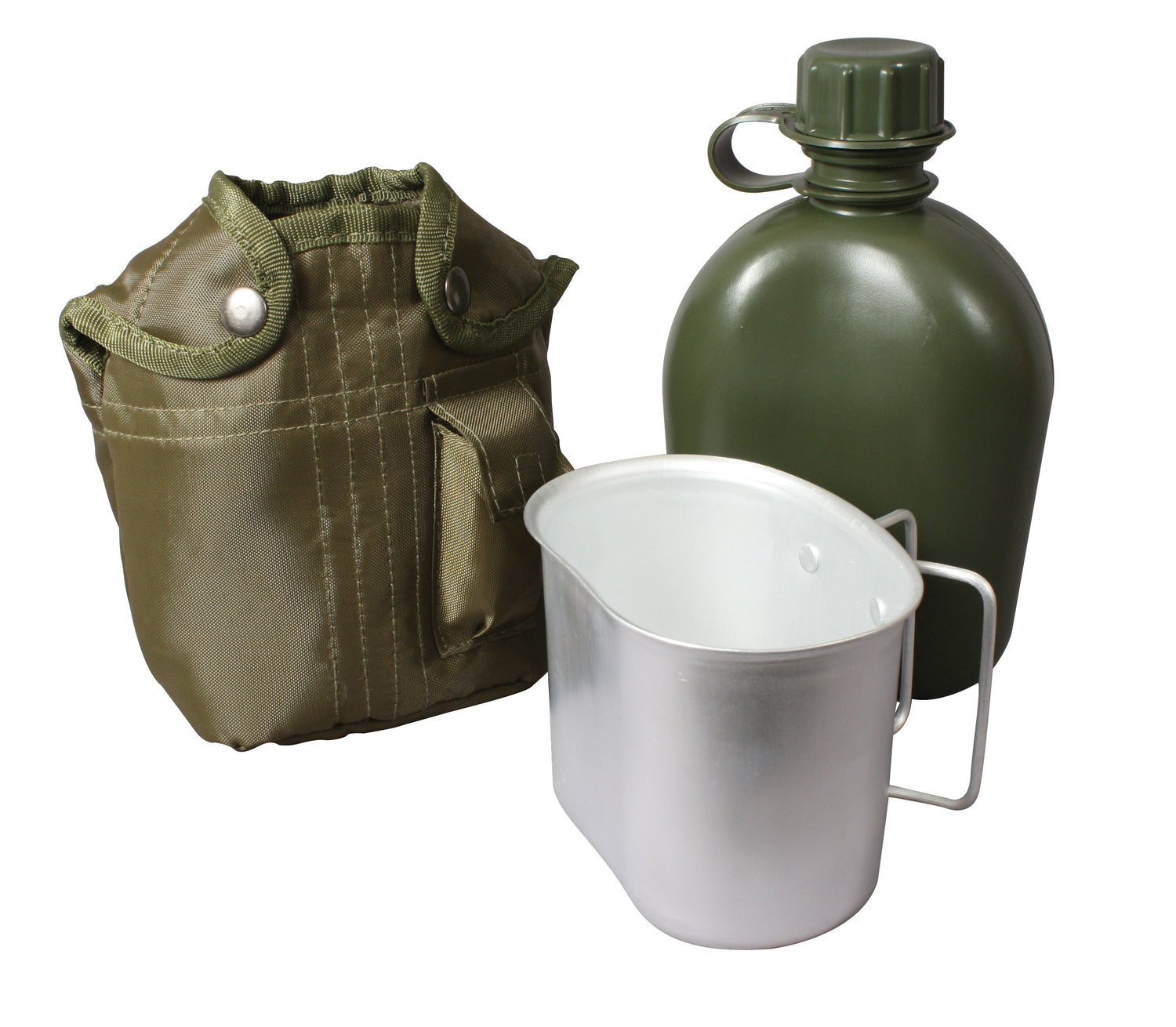 ENSEMBLE DE GOURDE AVEC GAMELLE ET ÉTUI - PLEIN AIR CAMPING ET SURVIE - GOURDES