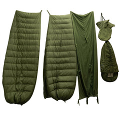 ENSEMBLE DE SACS DE COUCHAGE ARMÉE CANADIENNE - SANS BIVY - AUTHENTIQUE