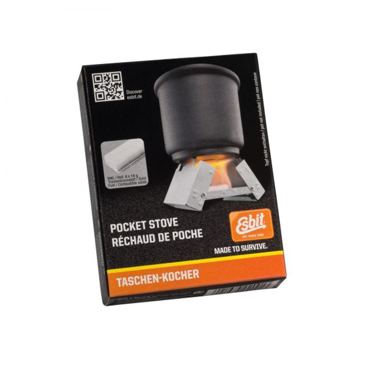PETIT RÉCHAUD PORTATIF ET PLIABLE INCLUANT CARBURANT 6X14G ESBIT