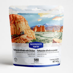 FETTUCCINI ALFREDO AU POULET - 1 PORTION - BACKPACKERS PANTRY - PLEIN AIR CAMPING ET SURVIE - NOURRITURE