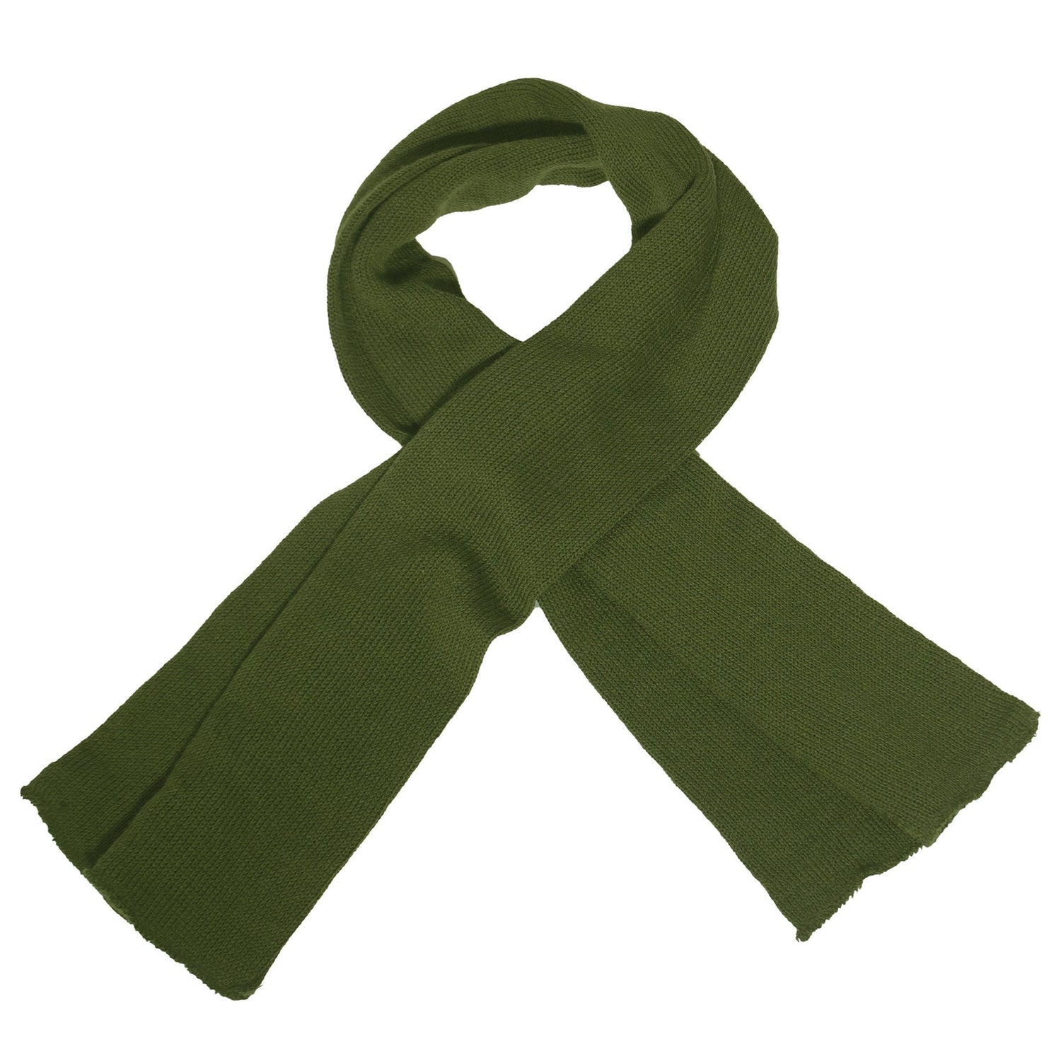 FOULARD EN LAINE VERT OLIVE - VÊTEMENTS - FOULARDS ET CACHE-COUS