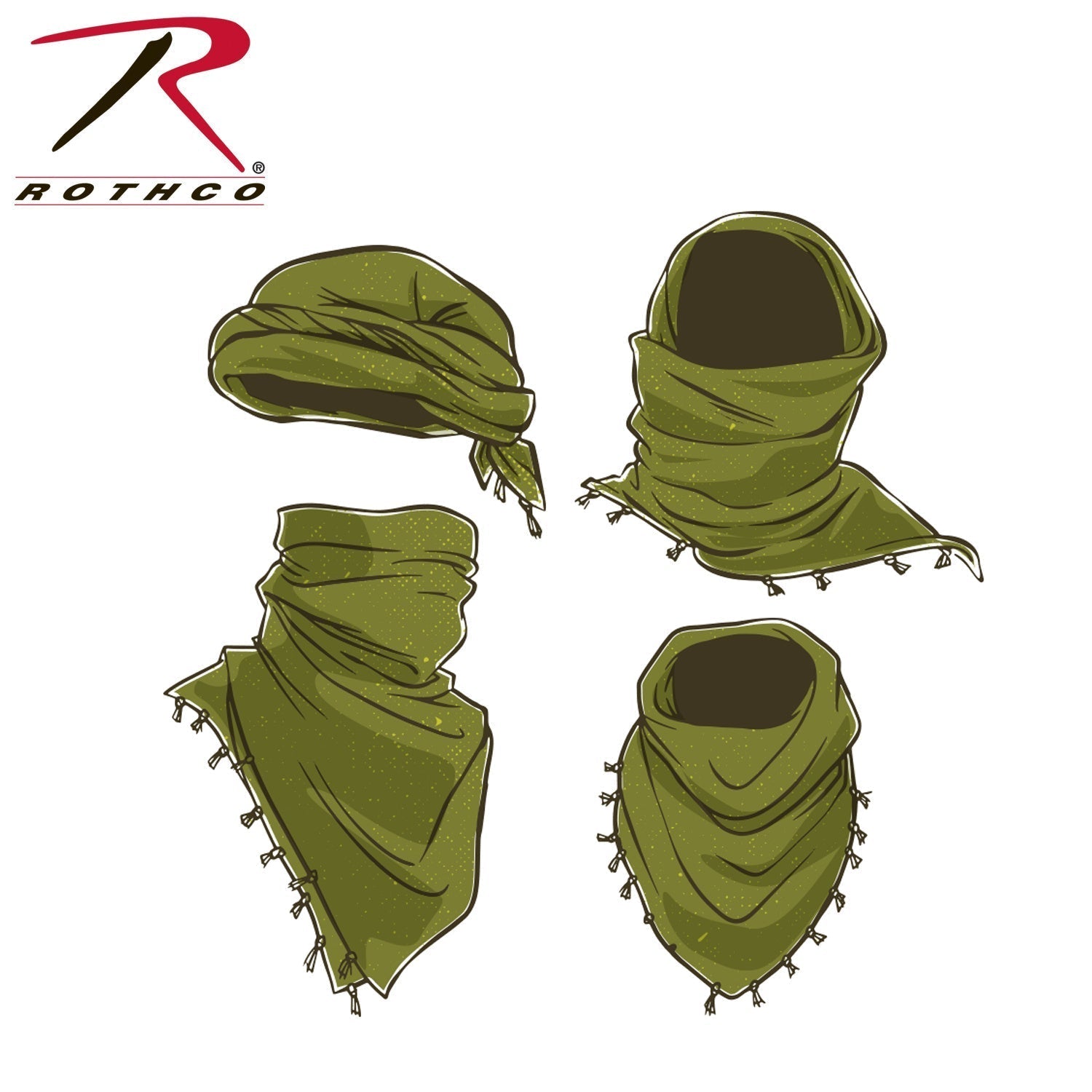FOULARD SHEMAG TACTIQUE DÉSERT SERPENT DE GADSDEN - VÊTEMENTS - FOULARDS ET CACHE-COUS