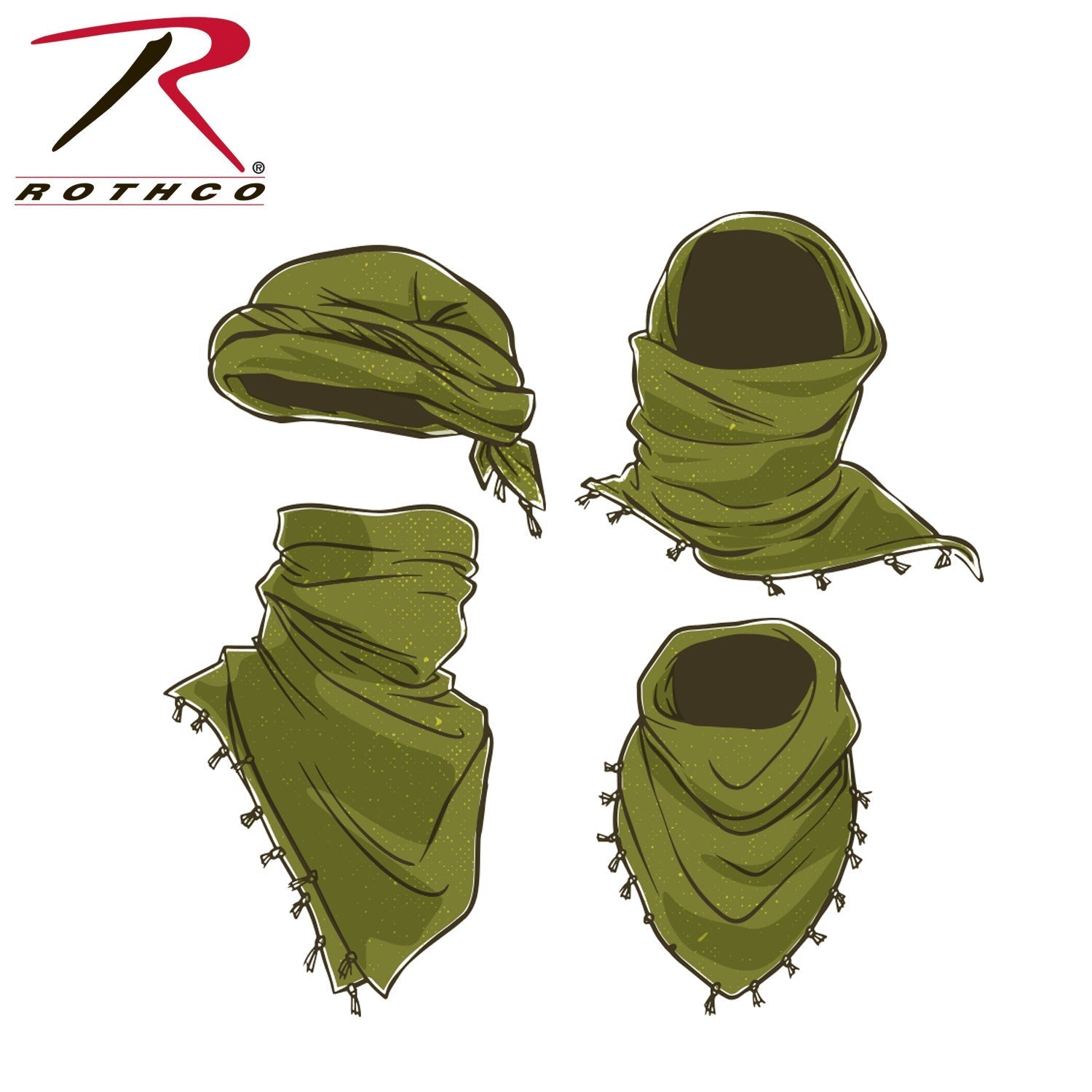 FOULARD SHEMAG TACTIQUE DÉSERT SERPENT DE GADSDEN - VÊTEMENTS - FOULARDS ET CACHE-COUS