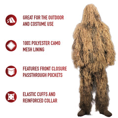 GHILLIE SUIT DESERT ENSEMBLE HAUT ET BAS - ÉQUIPEMENT TACTIQUE - GHILLIES