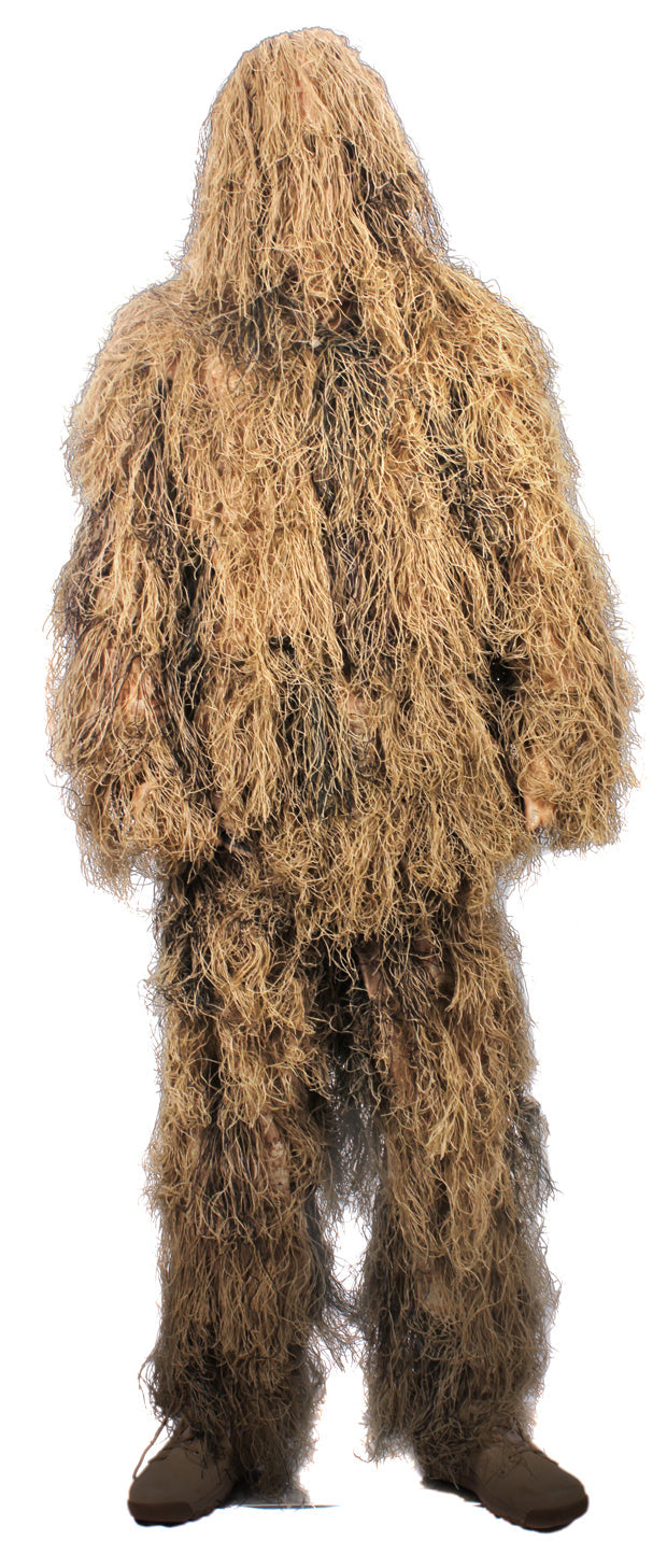 GHILLIE SUIT DESERT ENSEMBLE HAUT ET BAS - MÉDIUM-LARGE - ÉQUIPEMENT TACTIQUE - GHILLIES
