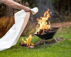 GRANDE COUVERTURE ANTI-FEU D’URGENCE - PLEIN AIR CAMPING ET SURVIE - COUVERTURES ET ABRIS