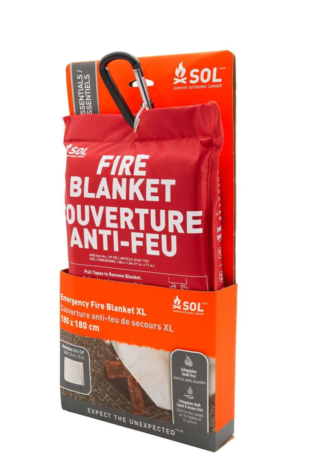 GRANDE COUVERTURE ANTI-FEU D’URGENCE - PLEIN AIR CAMPING ET SURVIE - COUVERTURES ET ABRIS